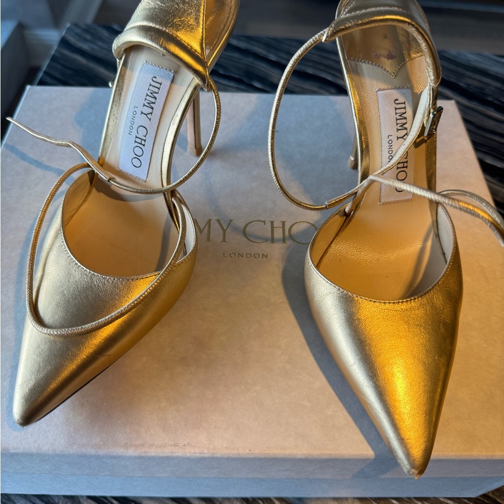 Jimmy Choo Radiant Gold Heels